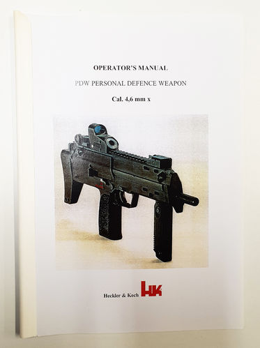 original HK MP7 PDW PERSONAL DEFENSE WEAPON 4.6mmx30 Operators Manual