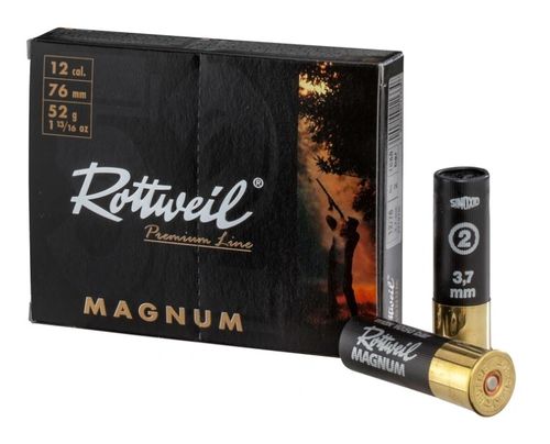 Munition Rottweil 12/76 Magnum 3,7mm 52g  10x Patronen im Karton