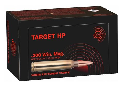 GECO .300 Win. Mag. Target HP 12,3g / 190grs. 1.000x Patronen im Karton (20 x 50 Packung)